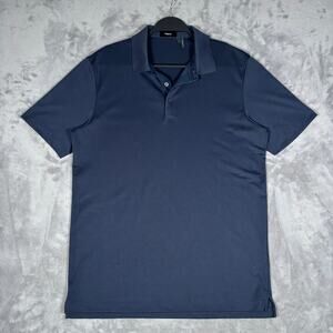 Theory Atlas Pique Polo Shirt Navy Short Sleeve Men’s L